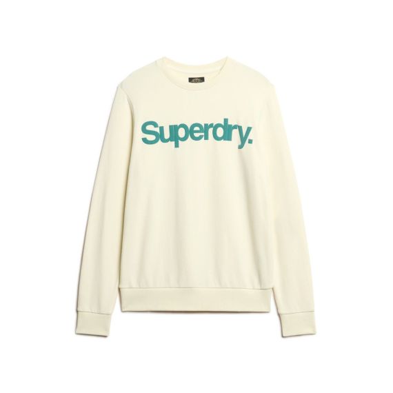 Superdry Ανδρικό Φούτερ Crewneck M2013714A-C1T Classic Core Cream - Φούτερ χωρίς κουκούλα  στο Bodyman