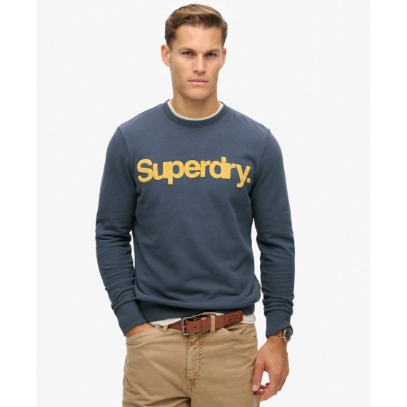 Superdry Ανδρικό Φούτερ Crewneck M2013714A-JUA Classic Core Navy - Φούτερ χωρίς κουκούλα  στο Bodyman