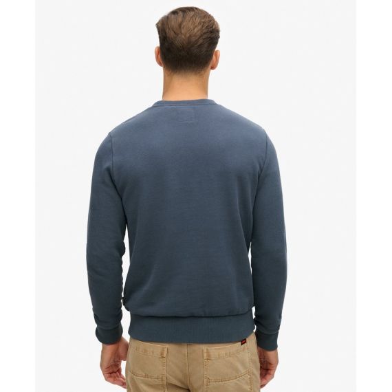 Superdry Ανδρικό Φούτερ Crewneck M2013714A-JUA Classic Core Navy - Φούτερ χωρίς κουκούλα  στο Bodyman