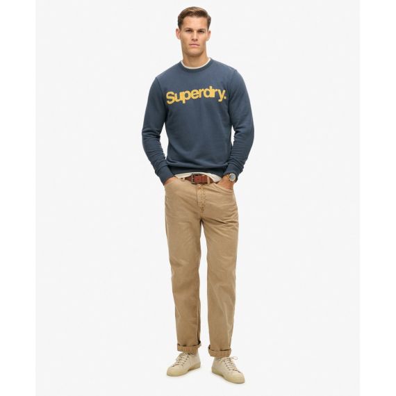 Superdry Ανδρικό Φούτερ Crewneck M2013714A-JUA Classic Core Navy - Φούτερ χωρίς κουκούλα  στο Bodyman