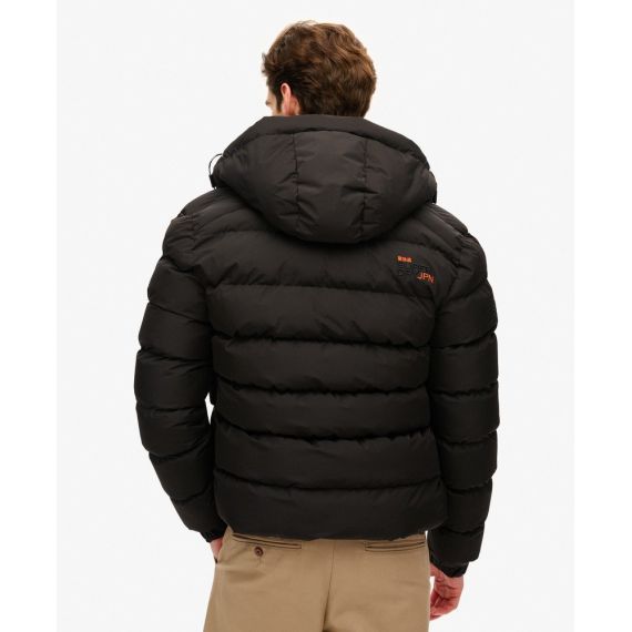 Superdry Ανδρικό Μπουφάν Puffer M5011905A-02A Hooded Sports Black - Μπουφάν στο Bodyman