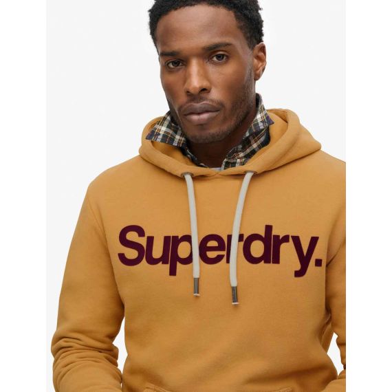 Superdry Ανδρικό Φούτερ M2013707A-1WN Classic Core Logo Light Brown - Φούτερ Κουκούλα  στο Bodyman