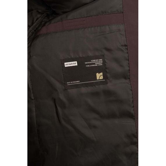 Rebase Ανδρικό Μπουφάν Puffer 242RJK-2006B Plum Black - Μπουφάν στο Bodyman