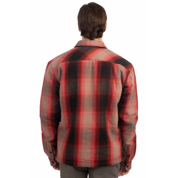 Rebase Ανδρικό Overshirt Sherpa 242RGS-5010 Red Greige - Μακρυμάνικα Πουκάμισα  στο Bodyman
