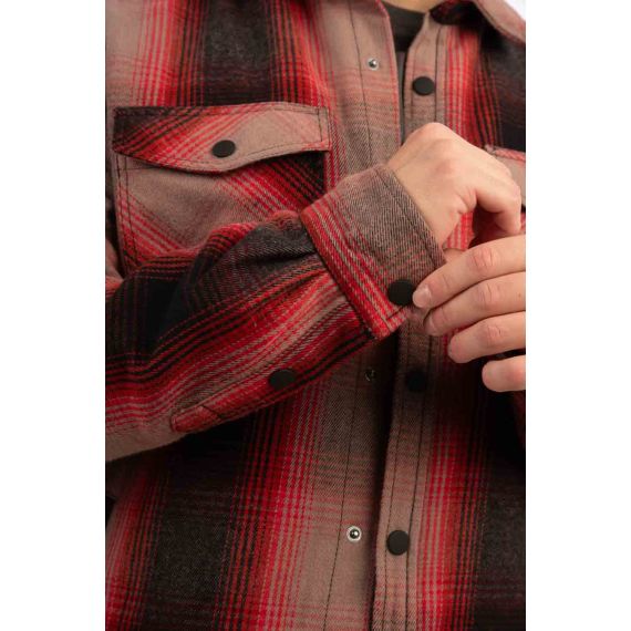 Rebase Ανδρικό Overshirt Sherpa 242RGS-5010 Red Greige - Μακρυμάνικα Πουκάμισα  στο Bodyman