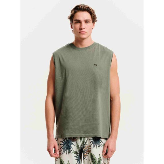 Emerson Ανδρική Αμάνικη Μπλούζα 251.EM37.125 Sage Green - Αμάνικα T-shirt  στο Bodyman