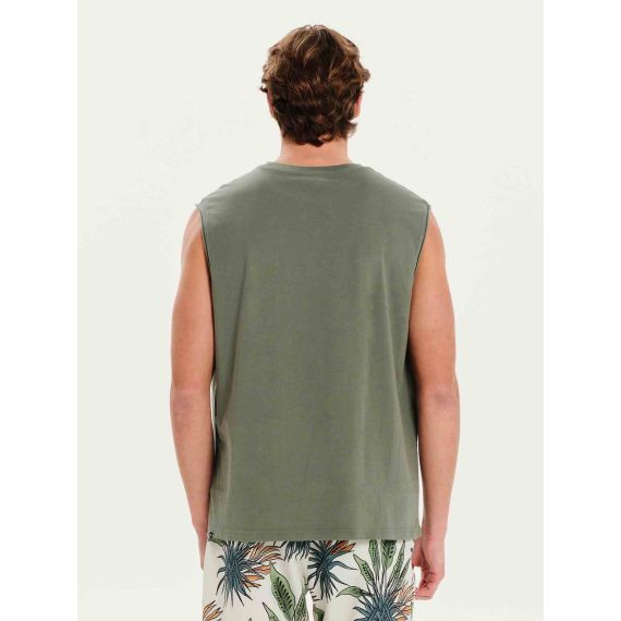 Emerson Ανδρική Αμάνικη Μπλούζα 251.EM37.125 Sage Green - Αμάνικα T-shirt  στο Bodyman