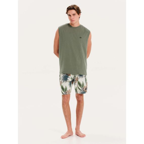 Emerson Ανδρική Αμάνικη Μπλούζα 251.EM37.125 Sage Green - Αμάνικα T-shirt  στο Bodyman
