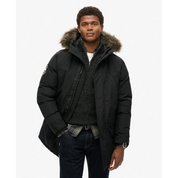 Superdry Ανδρικό Μπουφάν Parka Everest M5011929A-12A Jet Black - Μπουφάν στο Bodyman