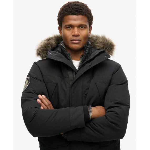 Superdry Ανδρικό Μπουφάν Parka Everest M5011929A-12A Jet Black - Μπουφάν στο Bodyman