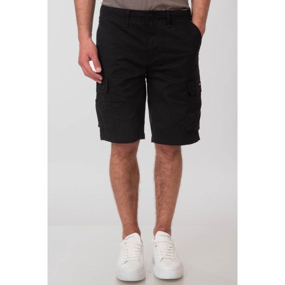 Rebase Ανδρική Βερμούδα Cargo 251RMSHO-7001 Black - Βερμούδες στο Bodyman