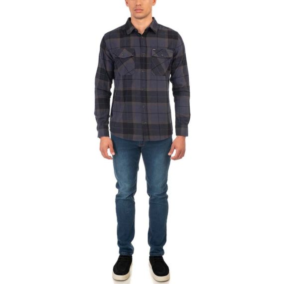 Rebase Ανδρικό Πουκάμισο 242RGS-5007 Navy Blue - Μακρυμάνικα Πουκάμισα  στο Bodyman