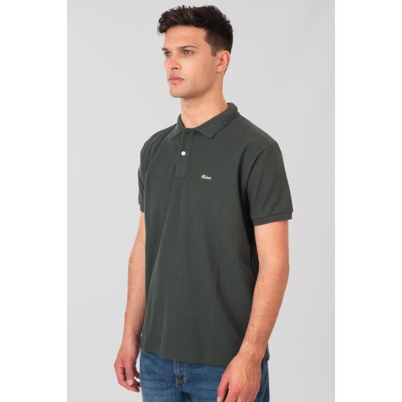 Rebase Ανδρική Μπλούζα  Polo Βαμβακερή 251RPS-3032 Forest Green - Polo μπλούζες στο Bodyman