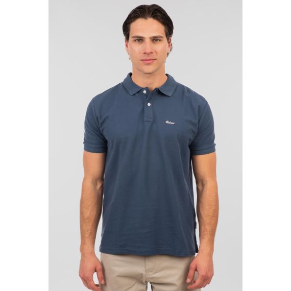 Rebase Ανδρική Μπλούζα  Polo Βαμβακερή 251RPS-3032 Indigo - Polo μπλούζες στο Bodyman