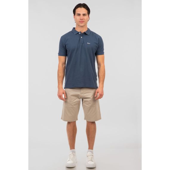 Rebase Ανδρική Μπλούζα  Polo Βαμβακερή 251RPS-3032 Indigo - Polo μπλούζες στο Bodyman