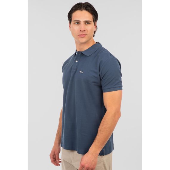 Rebase Ανδρική Μπλούζα  Polo Βαμβακερή 251RPS-3032 Indigo - Polo μπλούζες στο Bodyman