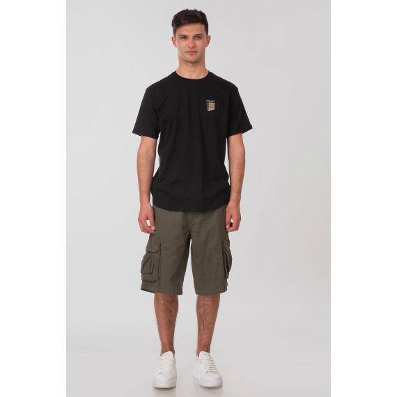 Rebase Ανδρική Βερμούδα Cargo 251RMSHO-7011 Khaki - Βερμούδες στο Bodyman