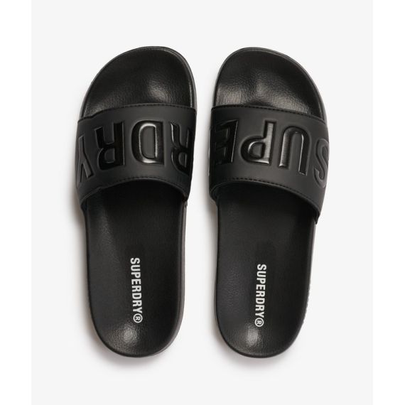 Superdry Σαγιονάρες Pool Slide MF310266A-02A Core Graphic Black - ΣΑΓΙΟΝΑΡΕΣ στο Bodyman