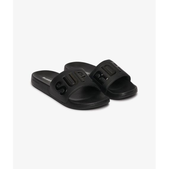 Superdry Σαγιονάρες Pool Slide MF310266A-02A Core Graphic Black - ΣΑΓΙΟΝΑΡΕΣ στο Bodyman