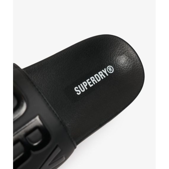 Superdry Σαγιονάρες Pool Slide MF310266A-02A Core Graphic Black - ΣΑΓΙΟΝΑΡΕΣ στο Bodyman