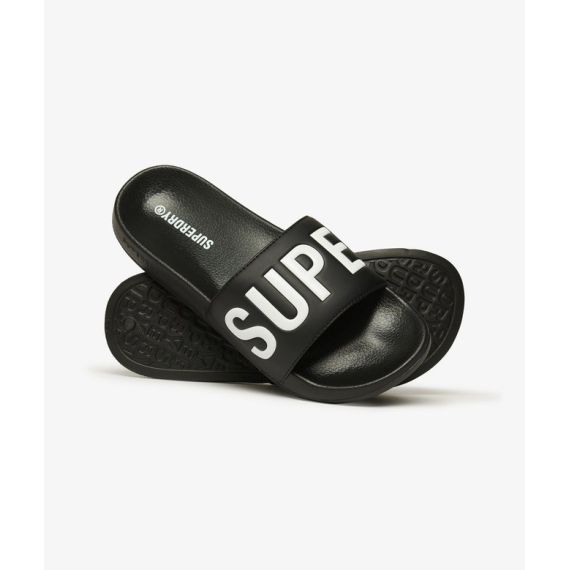 Superdry Σαγιονάρες Pool Slide MF310266A-33B Core Graphic Black Optic - ΣΑΓΙΟΝΑΡΕΣ στο Bodyman