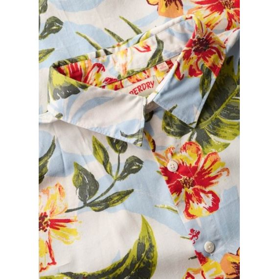 Superdry Ανδρικό Πουκάμισο M4010947A-FJ1 Hawaiian Print Shirt Aloha Shadow - Κοντομάνικα πουκάμισα στο Bodyman