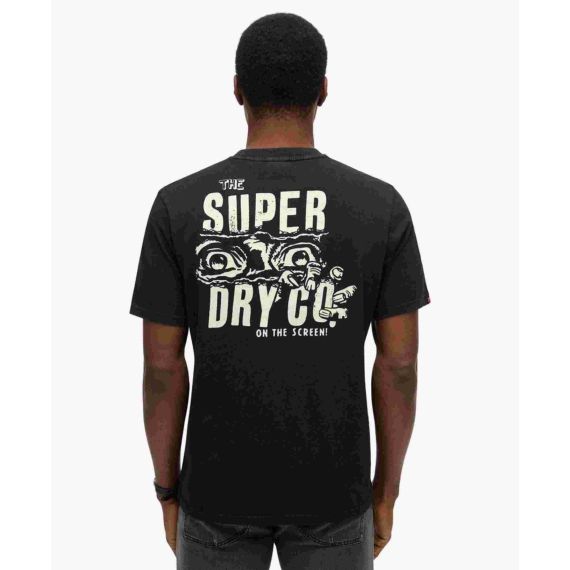 Superdry Ανδρική Μπλούζα M1012124A-02A B-Movie Graphic Loose Black - T-Shirt  στο Bodyman