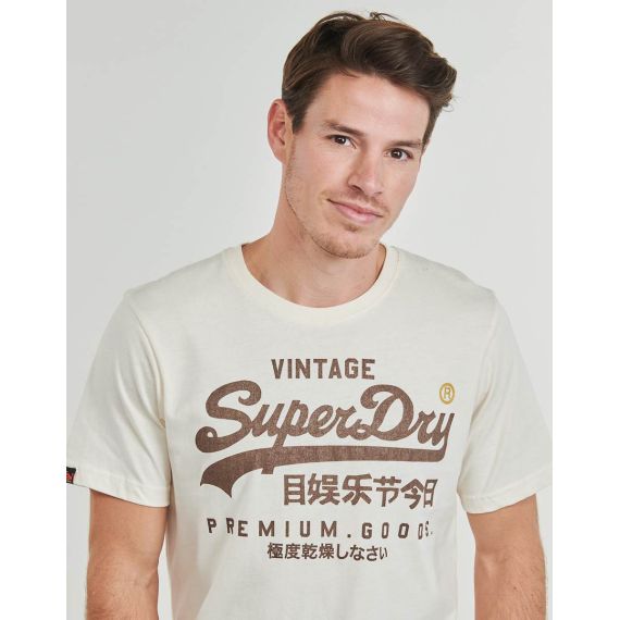 Superdry Ανδρικό Κοντομάνικο T-Shirt M1012110A-003 Workwear Relaxed Riff White - T-Shirt  στο Bodyman