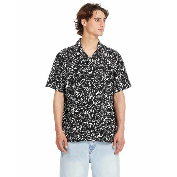 Volcom Shirt A0412506-BLK Filip Rygalski Black - Κοντομάνικα πουκάμισα στο Bodyman
