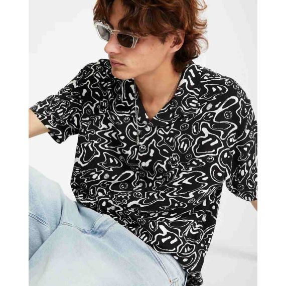 Volcom Shirt A0412506-BLK Filip Rygalski Black - Κοντομάνικα πουκάμισα στο Bodyman
