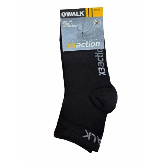 Walk Κάλτσα Ημίκοντη 3Pack V16-02-02-02 Black - Κάλτσες στο Bodyman