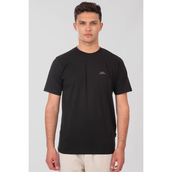 Rebase Ανδρική Μπλούζα  Βαμβακερή 251RTS-9014 Black - T-Shirt  στο Bodyman