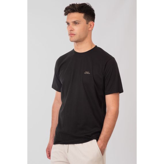 Rebase Ανδρική Μπλούζα  Βαμβακερή 251RTS-9014 Black - T-Shirt  στο Bodyman