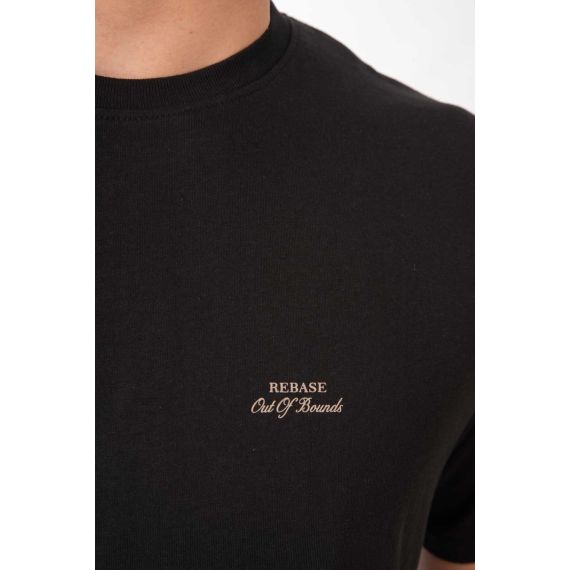 Rebase Ανδρική Μπλούζα  Βαμβακερή 251RTS-9014 Black - T-Shirt  στο Bodyman