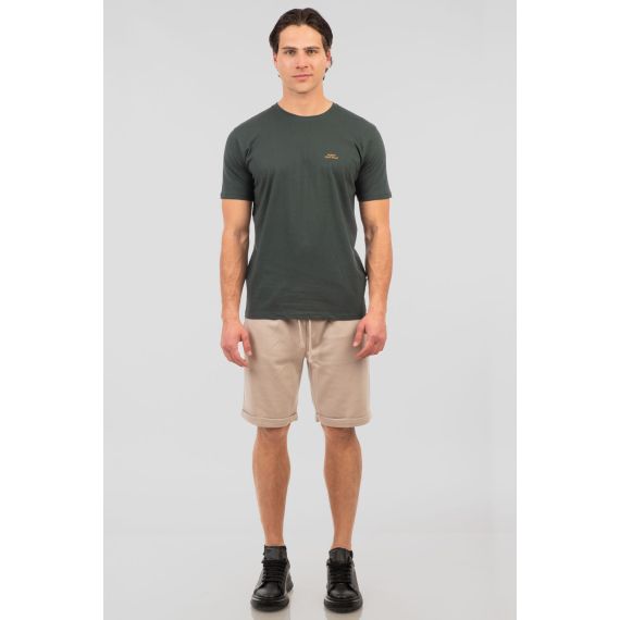 Rebase Ανδρική Μπλούζα  Βαμβακερή 251RTS-9014 Forest Green - T-Shirt  στο Bodyman