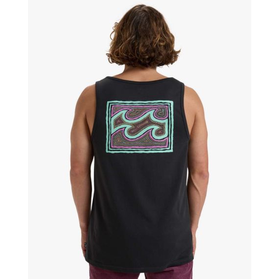 Billabong Αμάνικη Μπλούζα Tank EBYZT00302-WAA Crayon Wave Black - Αμάνικα T-shirt  στο Bodyman
