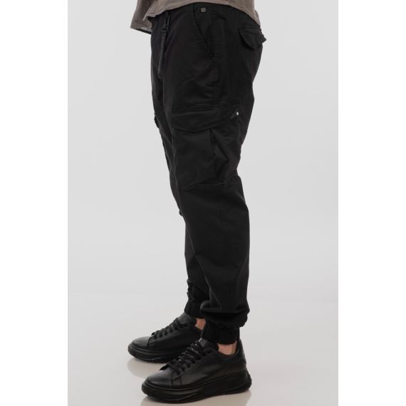 Rebase Ανδρικό Παντελόνι Cargo 251RCCP-4025 Black - Παντελόνια στο Bodyman