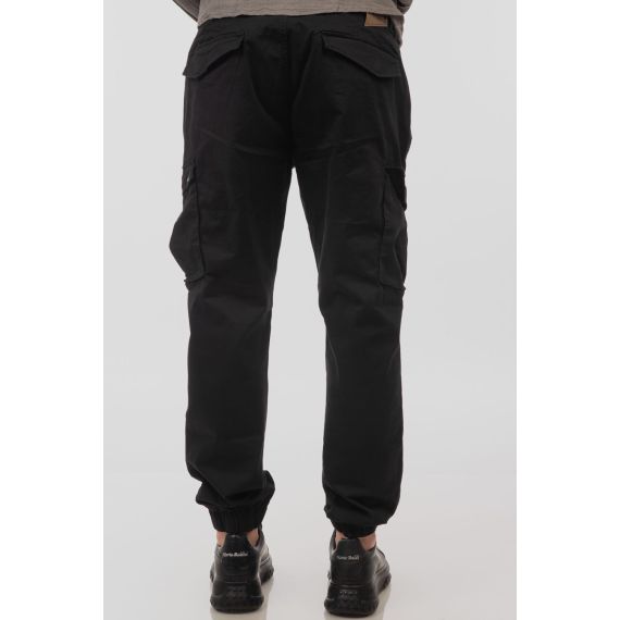 Rebase Ανδρικό Παντελόνι Cargo 251RCCP-4025 Black - Παντελόνια στο Bodyman