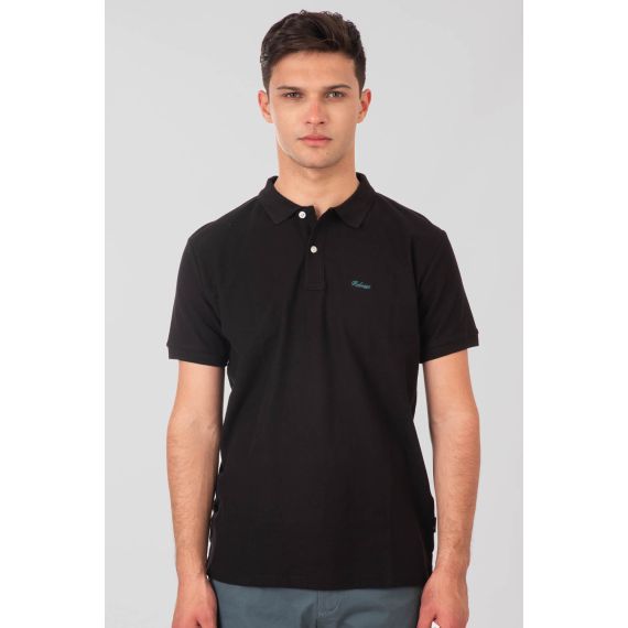 Rebase Ανδρική Μπλούζα  Polo Βαμβακερή 251RPS-3032 Black - Polo μπλούζες στο Bodyman