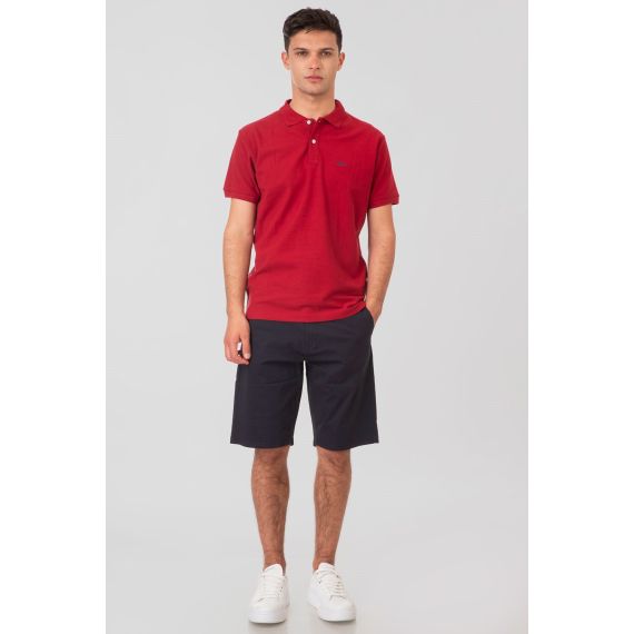 Rebase Ανδρική Μπλούζα  Polo Βαμβακερή 251RPS-3032 Red - Polo μπλούζες στο Bodyman