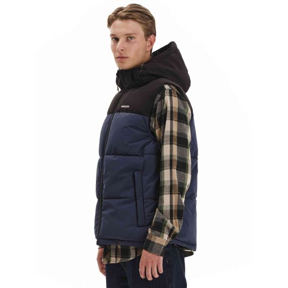 Emerson Ανδρικό Αμάνικο Μπουφάν Puffer 252.EM10.77 D.Blue Black - ΝΕΕΣ ΠΑΡΑΛΑΒΕΣ στο Bodyman
