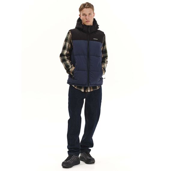 Emerson Ανδρικό Αμάνικο Μπουφάν Puffer 252.EM10.77 D.Blue Black - ΝΕΕΣ ΠΑΡΑΛΑΒΕΣ στο Bodyman