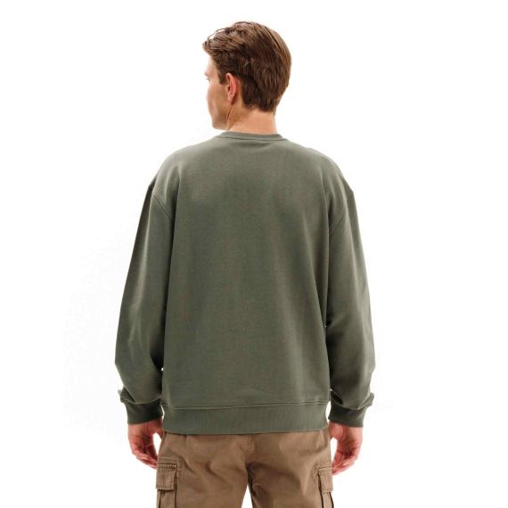 Emerson Ανδρικό Φούτερ Crew Neck 252.EM20.97-OLIVE-GREEN - ΝΕΕΣ ΠΑΡΑΛΑΒΕΣ στο Bodyman