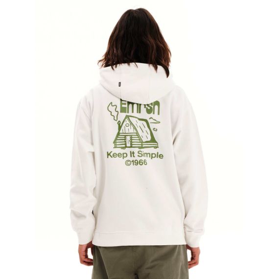 Emerson Ανδρικό Φούτερ Με Κουκούλα 252.EM20.13 Off White - ΝΕΕΣ ΠΑΡΑΛΑΒΕΣ στο Bodyman