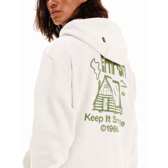 Emerson Ανδρικό Φούτερ Με Κουκούλα 252.EM20.13 Off White - ΝΕΕΣ ΠΑΡΑΛΑΒΕΣ στο Bodyman