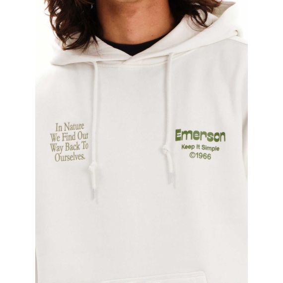Emerson Ανδρικό Φούτερ Με Κουκούλα 252.EM20.13 Off White - ΝΕΕΣ ΠΑΡΑΛΑΒΕΣ στο Bodyman
