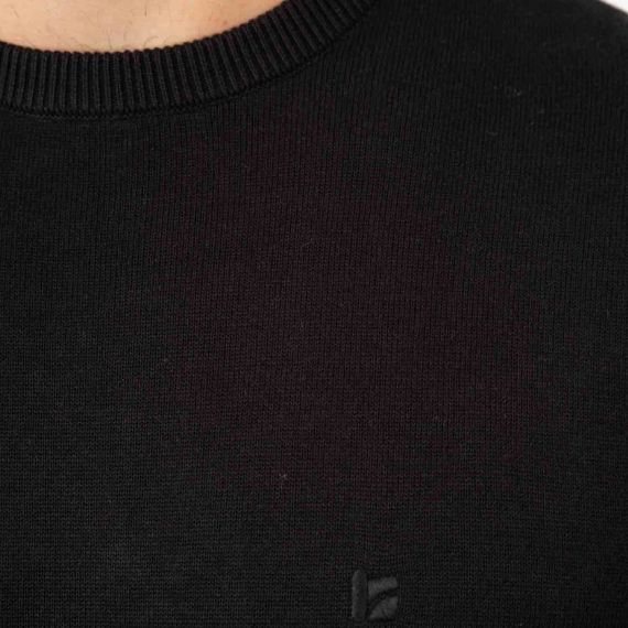 Rebase Ανδρικό Βαμβακερό Πουλόβερ 252KNIT-8030 Black - ΝΕΕΣ ΠΑΡΑΛΑΒΕΣ στο Bodyman