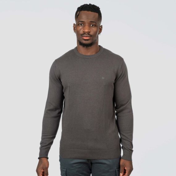 Rebase Ανδρικό Βαμβακερό Πουλόβερ 252KNIT-8030 Anthracite - ΝΕΕΣ ΠΑΡΑΛΑΒΕΣ στο Bodyman