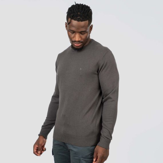 Rebase Ανδρικό Βαμβακερό Πουλόβερ 252KNIT-8030 Anthracite - ΝΕΕΣ ΠΑΡΑΛΑΒΕΣ στο Bodyman