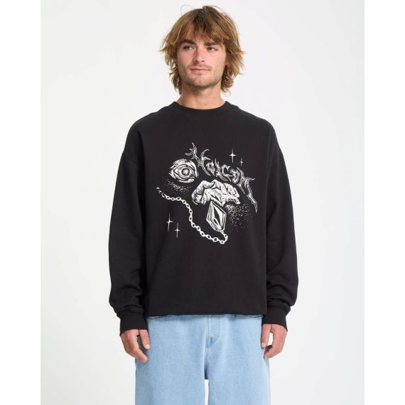 Volcom Ανδρικό Φούτερ Λαιμόκοψη A4632507-BLK Recto Verso Crew - ΝΕΕΣ ΠΑΡΑΛΑΒΕΣ στο Bodyman